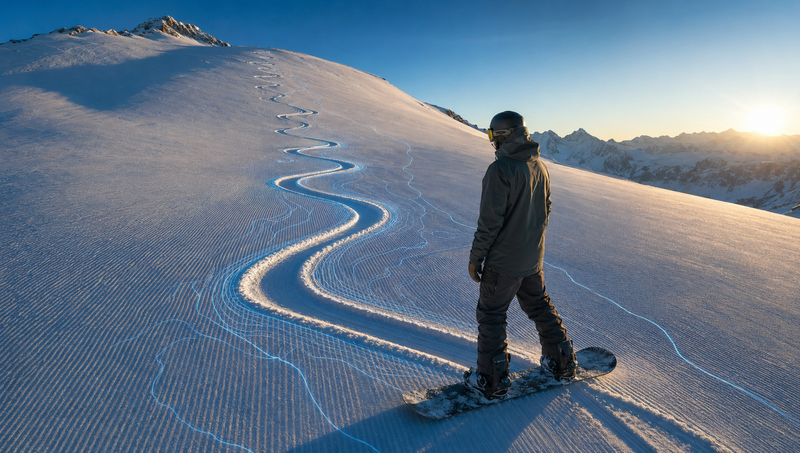 How to Snowboard Better Using AI Turn Radius Data for Edge Control